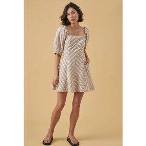 MON RENN EUPHORIA MINI DRESS - CHEVRON STRIPE